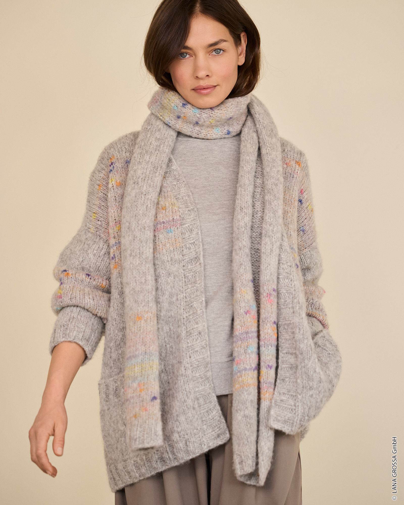 Strickset Jacke Glatt Rechts Aus Alpaca Air Ii Und Cassata Von Lana Grossa 2 Strickset Jacke Glatt Rechts Aus Alpaca Air Ii Und Cassata Von Lana Grossa – Bild 2