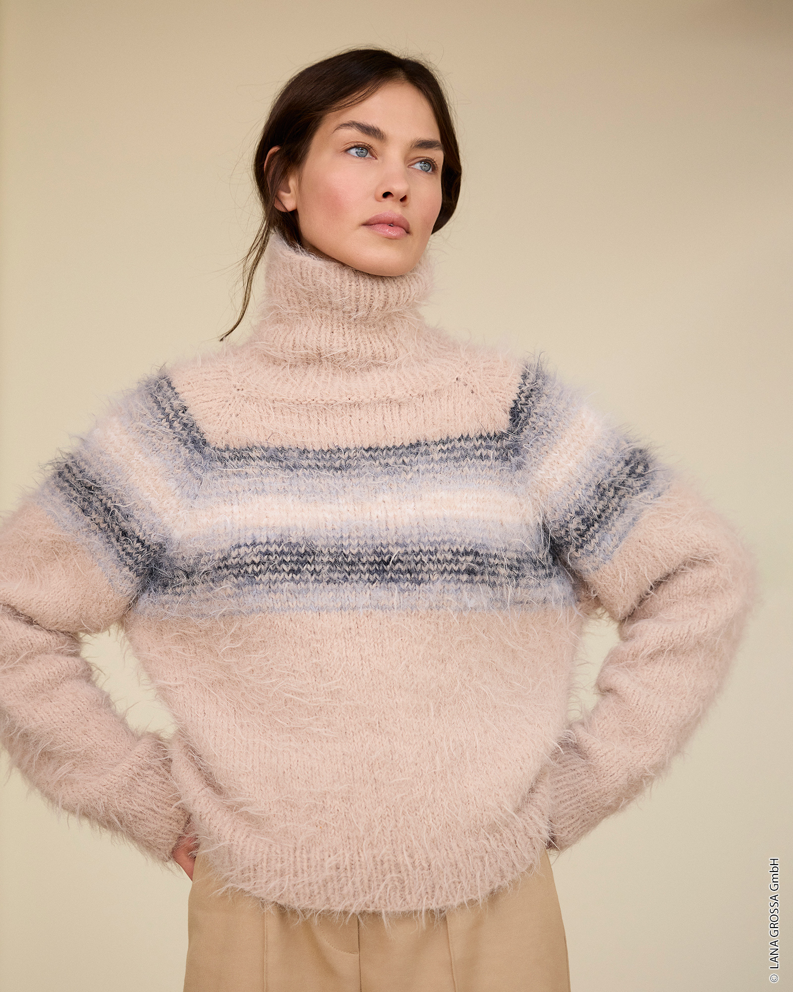 Strickset Pullover Mit Rundpasse Aus Basta Und Basta Mista Von Lana Grossa 1 Strickset Pullover Mit Rundpasse Aus Basta Und Basta Mista Von Lana Grossa