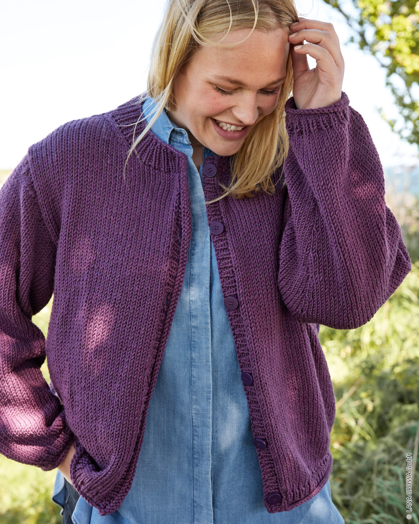 Strickset Top Down Oversize-Jacke Aus Cool Wool Superbig Uni Von Lana Grossa 1 Strickset Top Down Oversize-Jacke Aus Cool Wool Superbig Uni Von Lana Grossa
