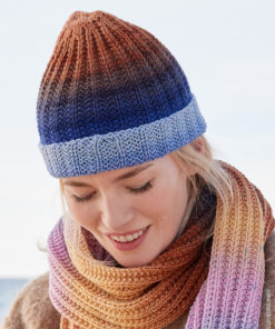 Strickset Mütze Mit Falschem Patentmuster aus Cool Wool Big Color von Lana Grossa