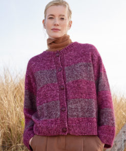 Strickset Blockstreifenjacke aus Cool Wool Vintage und Silkhair von Lana Grossa