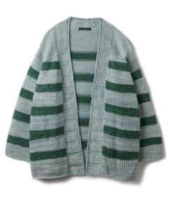 Strickset Top Down Streifenjacke Aus Vintage Superchunky Von Lana Grossa 4 Strickset Top Down Streifenjacke Aus Vintage Superchunky Von Lana Grossa – Bild 2