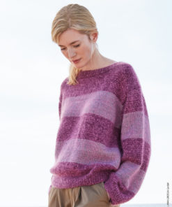 Strickset Blockstreifenpullover aus Cool Wool Vintage und Silkhair von Lana Grossa