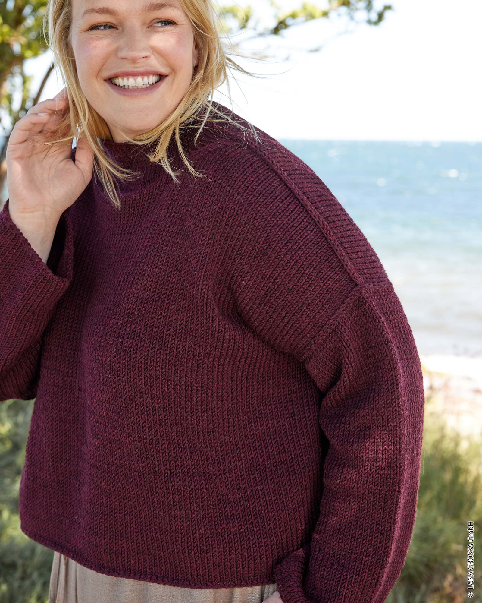 Strickset Oversize-Pullover Aus Cool Wool Superbig Mélange Von Lana Grossa 1 Strickset Oversize-Pullover Aus Cool Wool Superbig Mélange Von Lana Grossa