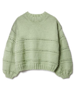 Strickset Oversize-Pullover Mit Lochstreifen-Muster Aus Cool Wool Superbig Uni Von Lana Grossa – Bild 2