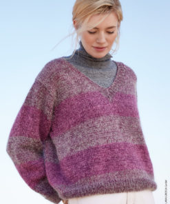 Strickset V-pullover aus Cool Wool Vintage und Silkhair von Lana Grossa