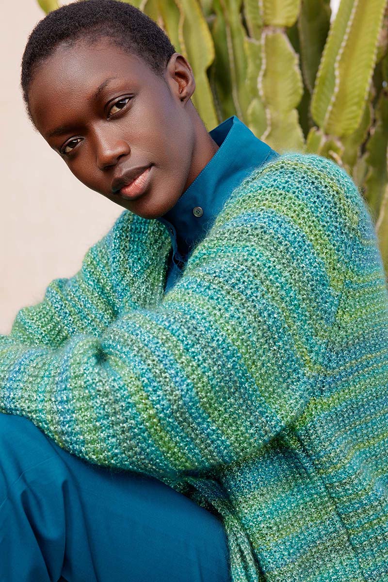 Strickset Jacke Aus Glamour Von Lang Yarns 2 Strickset Jacke Aus Glamour Von Lang Yarns – Bild 2