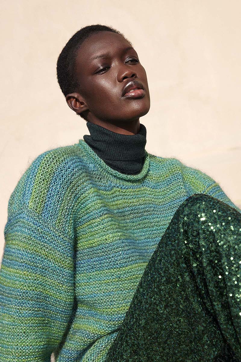 Strickset Pullover Aus Glamour Von Lang Yarns 2 Strickset Pullover Aus Glamour Von Lang Yarns – Bild 2