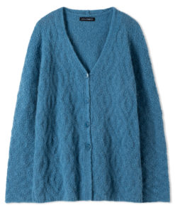 Strickset Cardigan Im Rautenmuster Aus Nebbia Von Lana Grossa 3 Strickset Cardigan Im Rautenmuster Aus Nebbia Von Lana Grossa – Bild 2