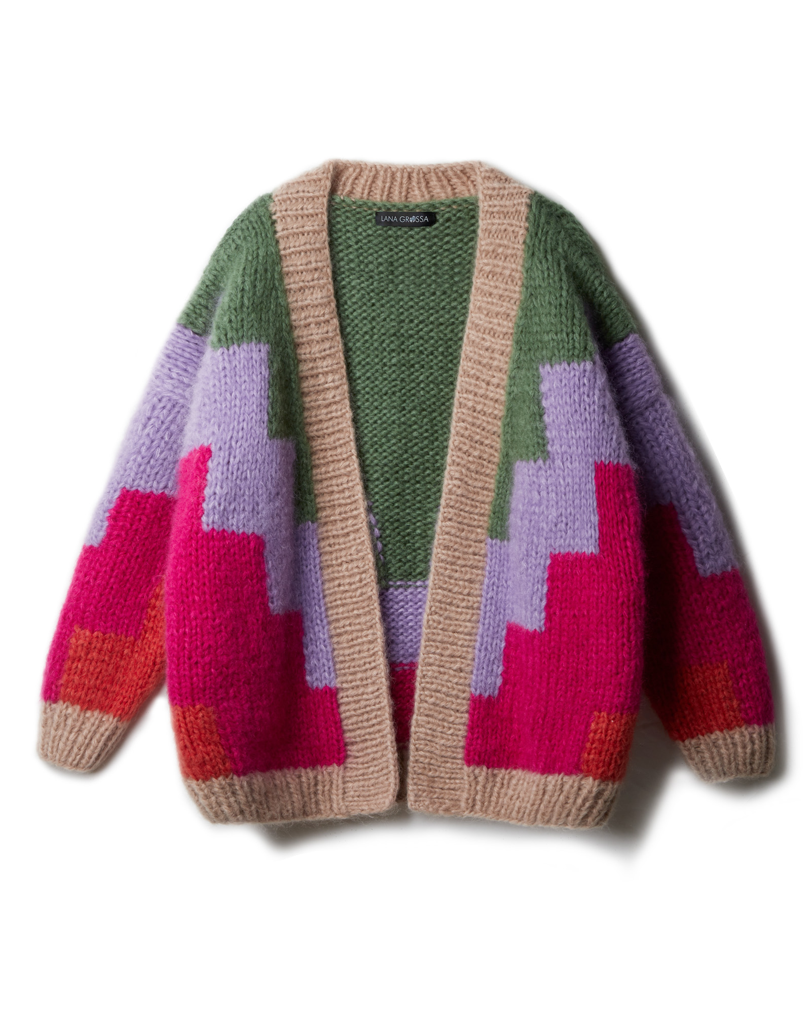 Strickset Cardigan Mit Farbflächen Aus Mohair Di Gio Von Lana Grossa 2 Strickset Cardigan Mit Farbflächen Aus Mohair Di Gio Von Lana Grossa – Bild 2