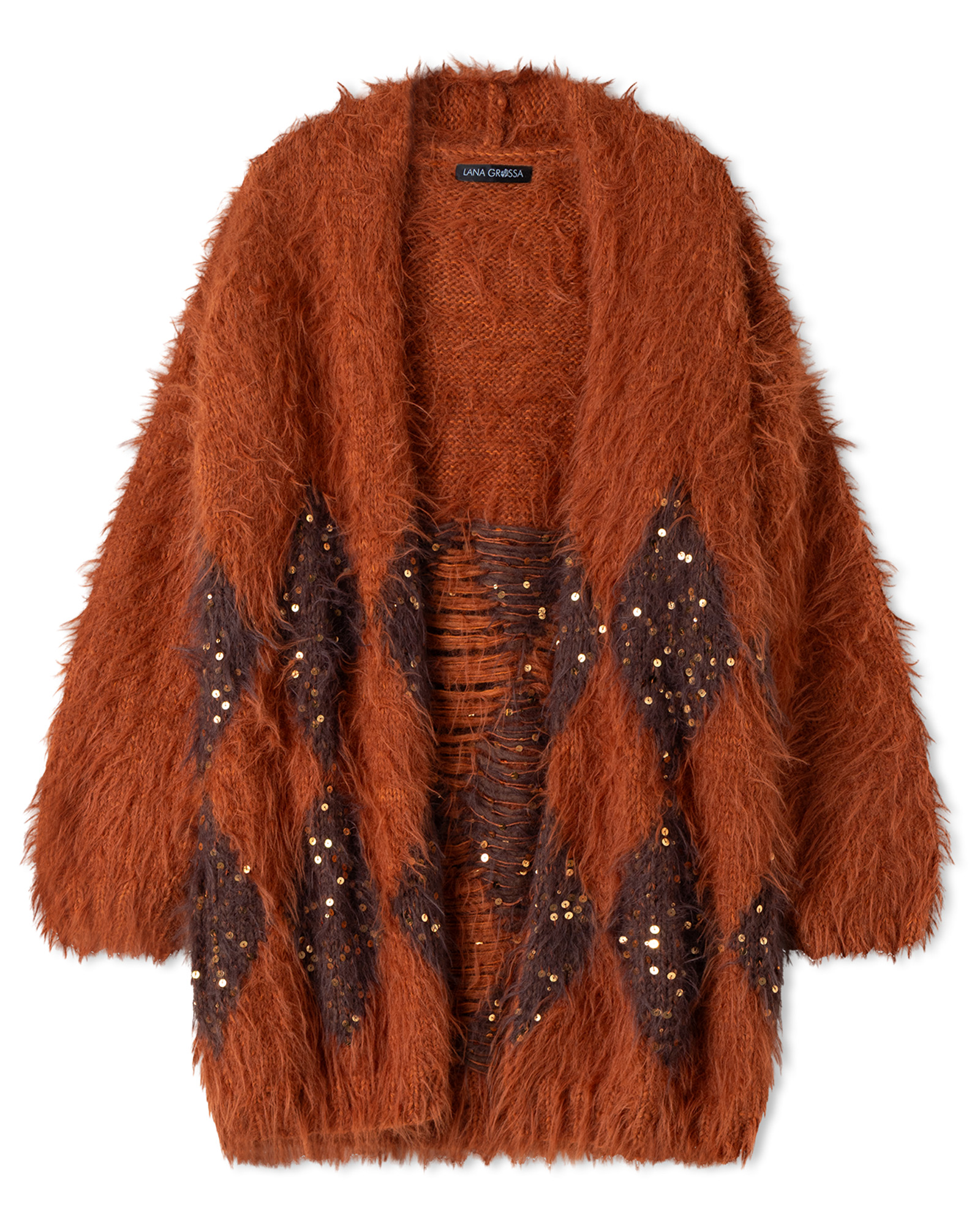 Strickset Jacke Mit Rauten Aus Ecopuno, Basta Und Cosmo Von Lana Grossa 2 Strickset Jacke Mit Rauten Aus Ecopuno, Basta Und Cosmo Von Lana Grossa – Bild 2
