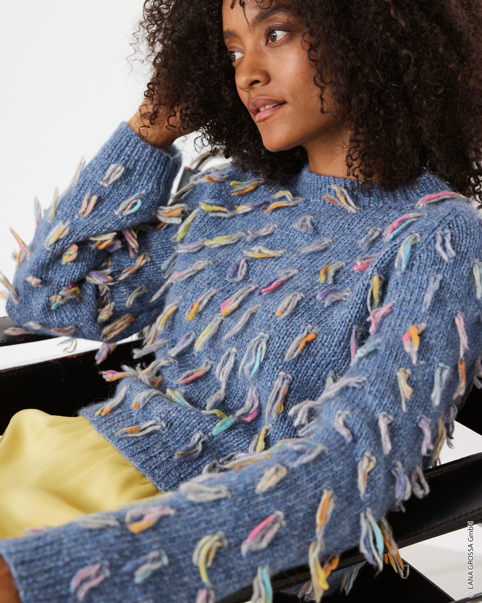 Strickset Pullover Mit Fransenmuster Aus Brigitte No. 2 Und Cassata Von Lana Grossa 3 Strickset Pullover Mit Fransenmuster Aus Brigitte No. 2 Und Cassata Von Lana Grossa – Bild 3