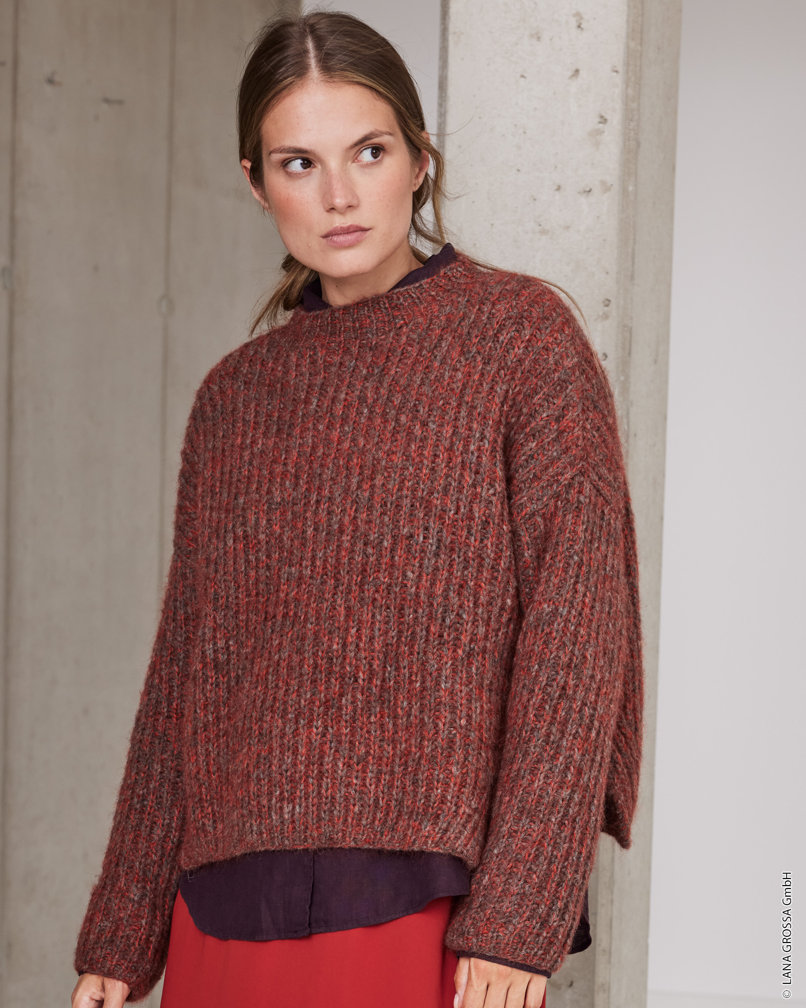 Strickset Pullover Im Halbpatent Aus Alpaca Air Ii Und Silkhair Von Lana Grossa 1 Strickset Pullover Im Halbpatent Aus Alpaca Air Ii Und Silkhair Von Lana Grossa