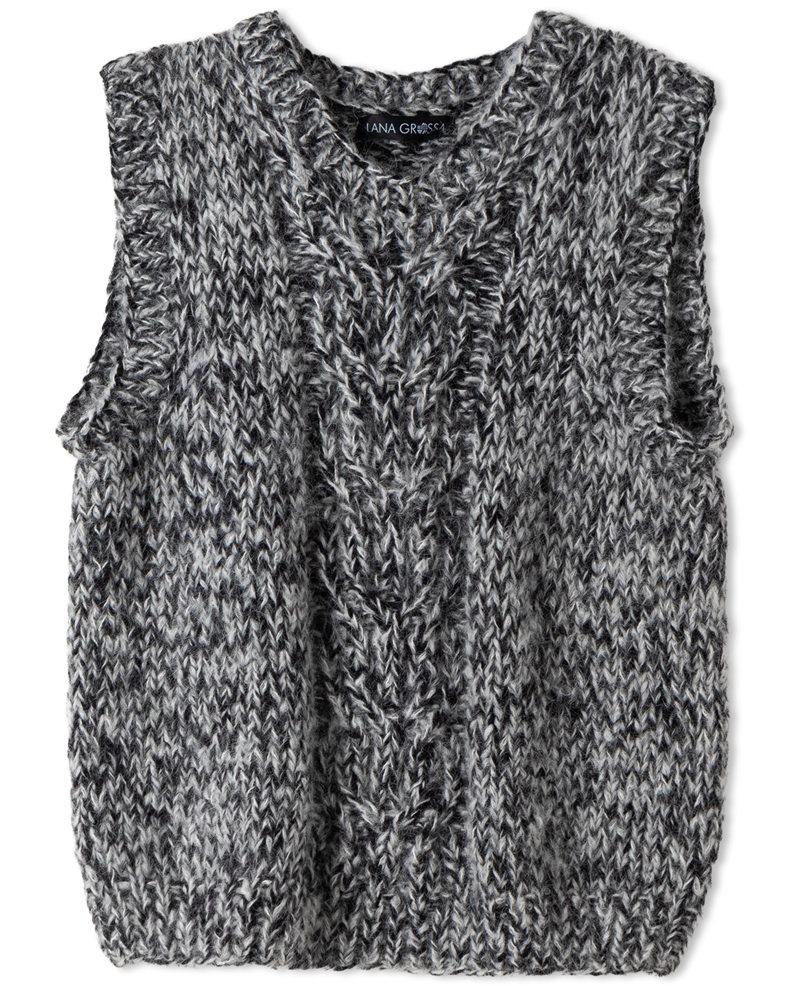 Strickset Slipover Mit Zopfmuster Aus Brigitte No. 2 Und Mohair Moda Von Lana Grossa 2 Strickset Slipover Mit Zopfmuster Aus Brigitte No. 2 Und Mohair Moda Von Lana Grossa – Bild 2