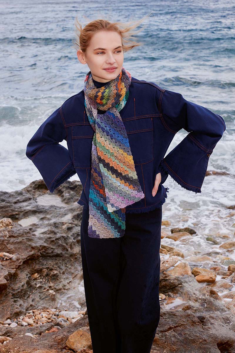 Strickset Schal Gehäkelt Aus Infinity Von Lang Yarns 1 Strickset Schal Gehäkelt Aus Infinity Von Lang Yarns