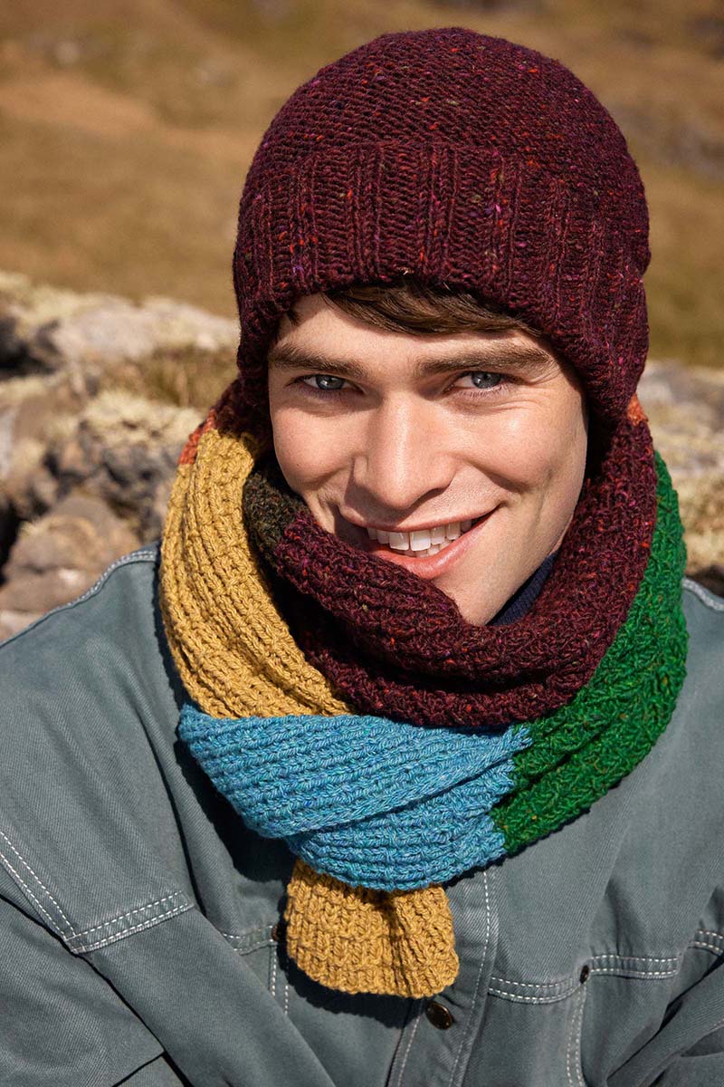 Strickset Herrenmütze Aus Donegal Tweed+ Von Lang Yarns 2 Strickset Herrenmütze Aus Donegal Tweed+ Von Lang Yarns – Bild 2