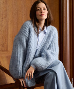 Strickset Jacke Im Halbpatent aus Mohair Di Gio von Lana Grossa