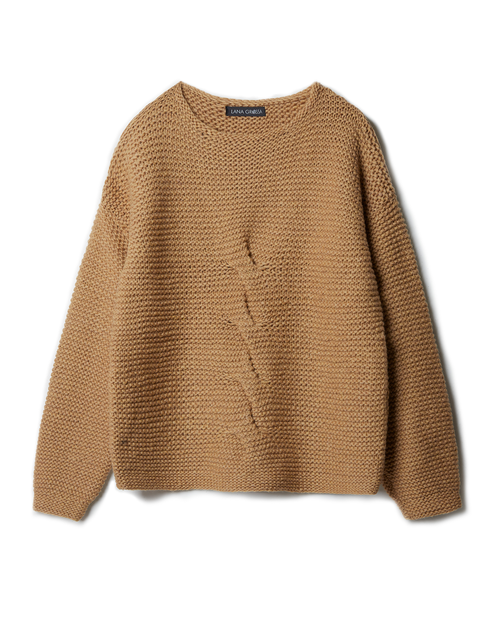 Strickset Pullover Kraus Rechts Mit Zopf Aus Alta Moda Cashmere 16 Von Lana Grossa 2 Strickset Pullover Kraus Rechts Mit Zopf Aus Alta Moda Cashmere 16 Von Lana Grossa – Bild 2