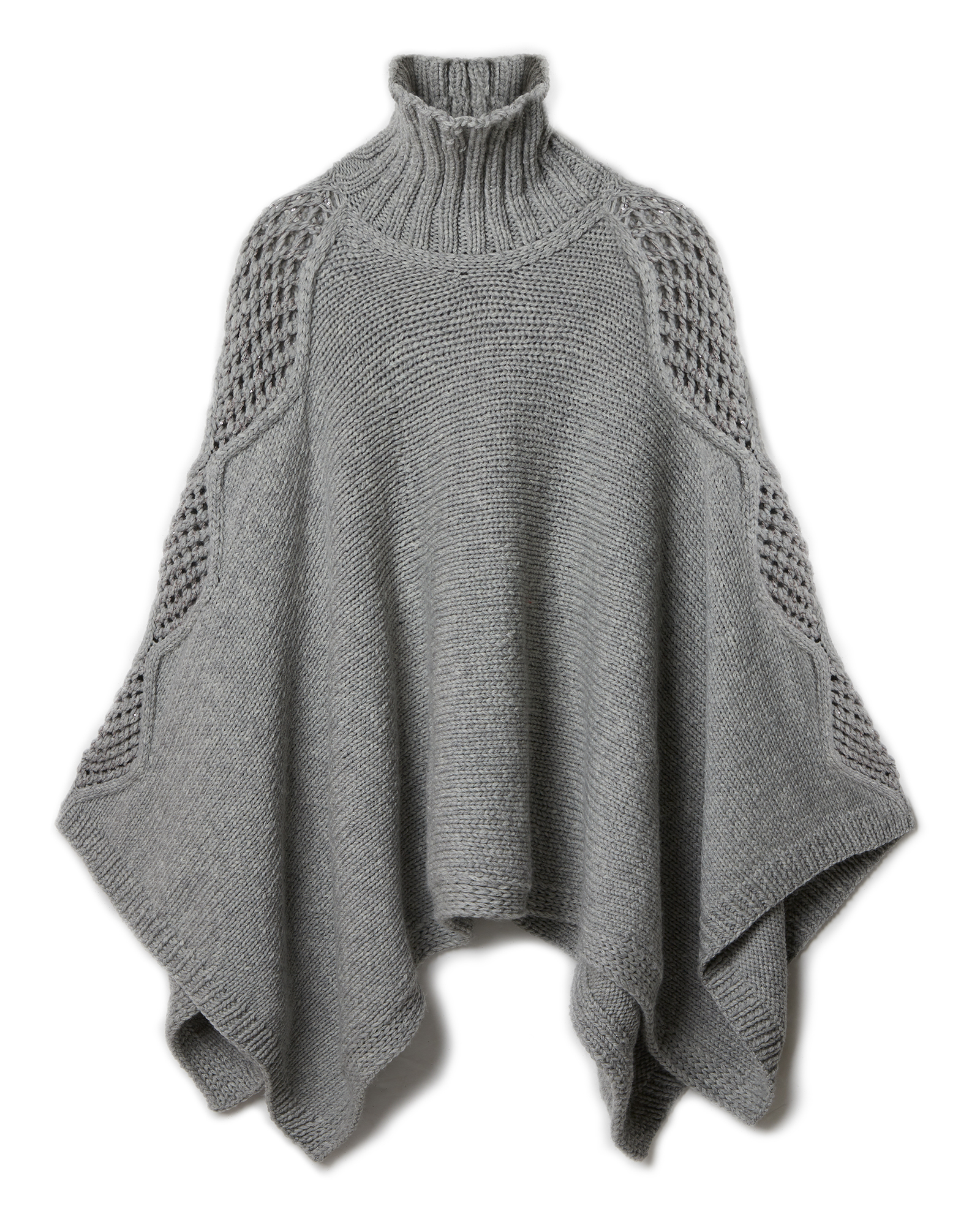 Strickset Poncho Aus Cool Merino Big Und Glamour Von Lana Grossa 2 Strickset Poncho Aus Cool Merino Big Und Glamour Von Lana Grossa – Bild 2