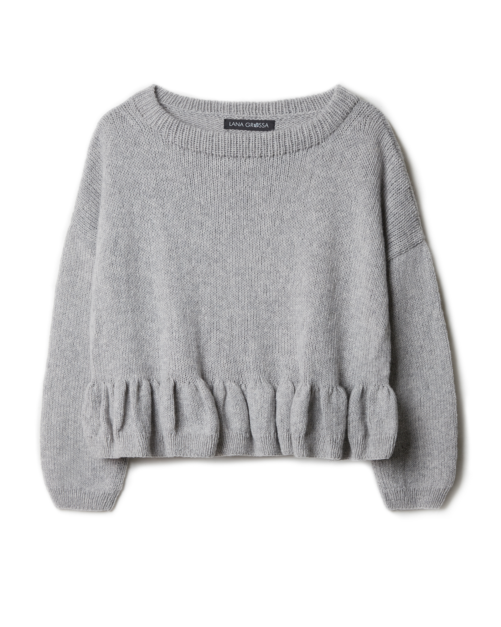 Strickset Pullover Mit Schößchen Aus Cashmere Pure Von Lana Grossa 2 Strickset Pullover Mit Schößchen Aus Cashmere Pure Von Lana Grossa – Bild 2