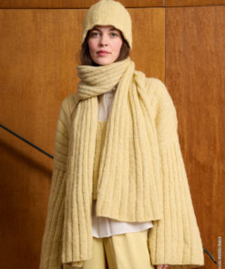 Strickset Schal Mit Rippenmuster aus Airy von Lana Grossa