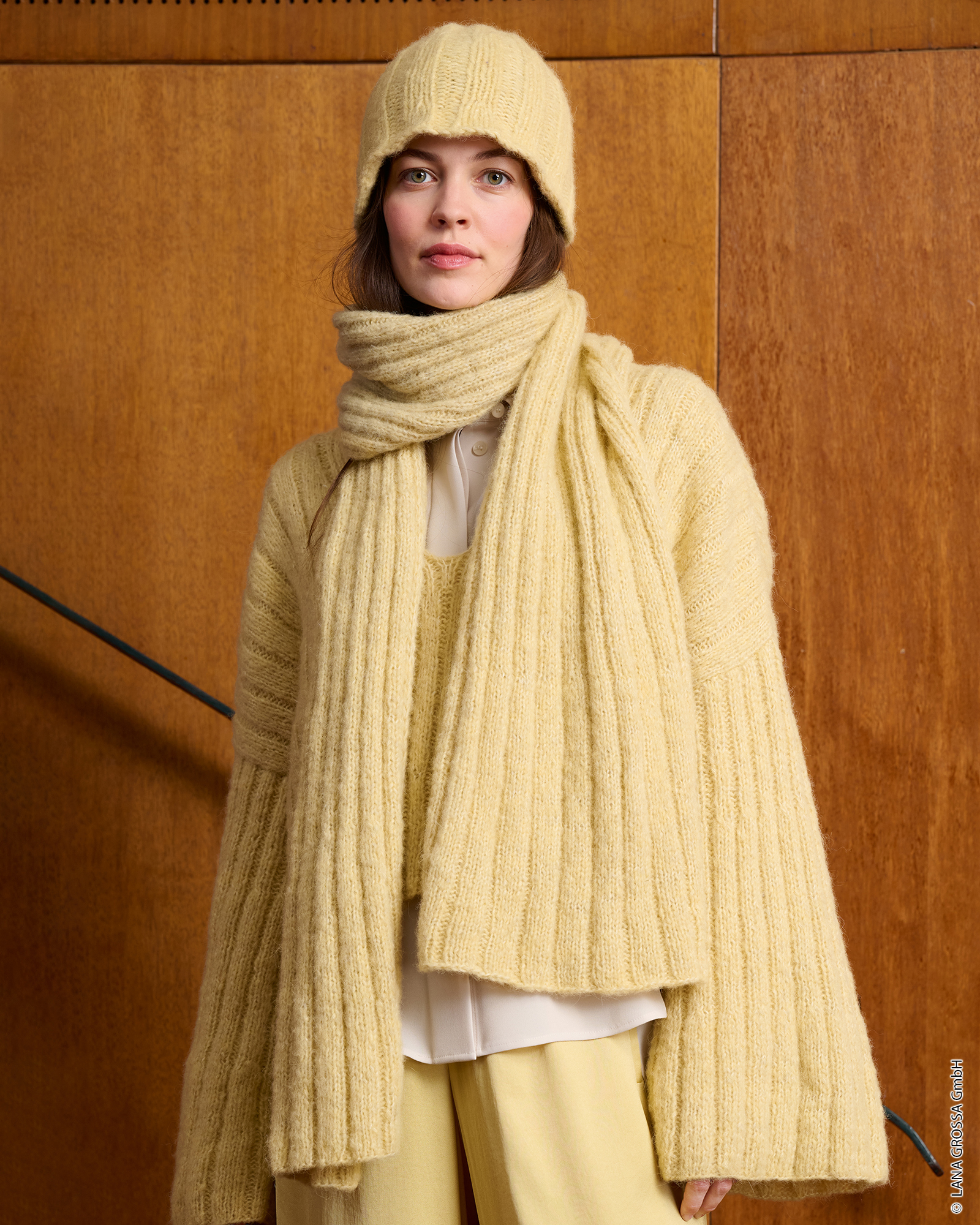 Strickset Schal Mit Rippenmuster Aus Airy Von Lana Grossa 1 Strickset Schal Mit Rippenmuster Aus Airy Von Lana Grossa