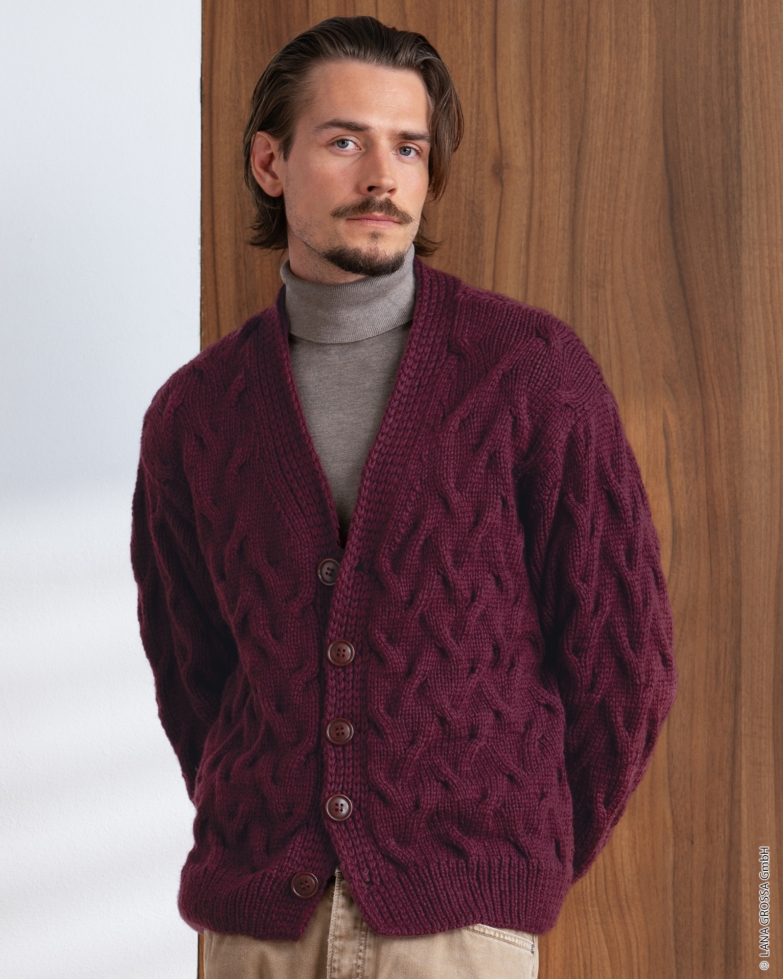 Strickset Jacke Mit Zopfmuster Aus Cool Merino Big Von Lana Grossa 1 Strickset Jacke Mit Zopfmuster Aus Cool Merino Big Von Lana Grossa