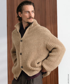 Strickset Jacke Mit Mustermix aus Cool Merino Big von Lana Grossa