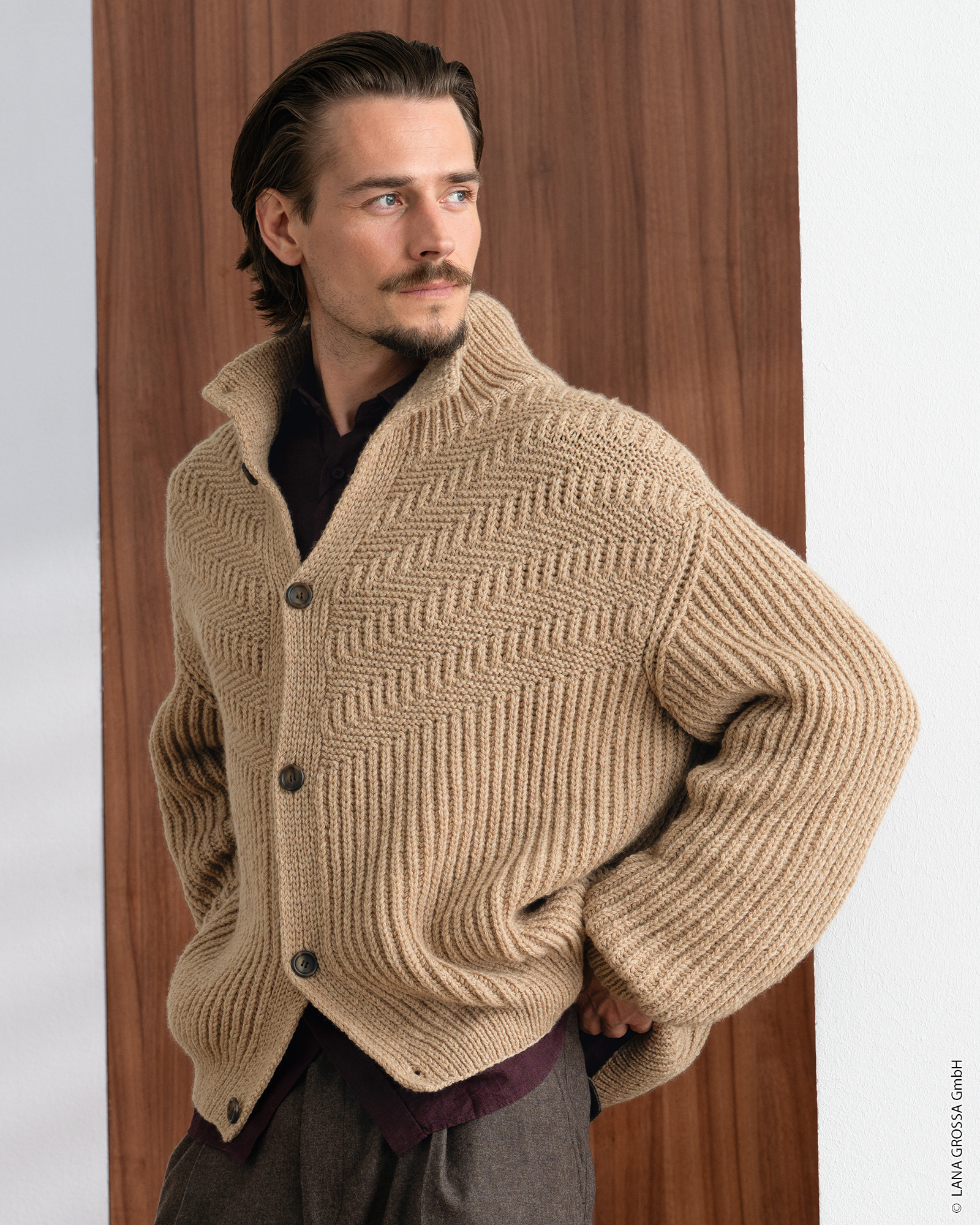 Strickset Jacke Mit Mustermix Aus Cool Merino Big Von Lana Grossa 1 Strickset Jacke Mit Mustermix Aus Cool Merino Big Von Lana Grossa