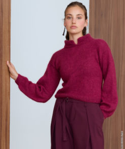 Strickset Pullover Mit Doppelten Kragen aus Cool Wool Lace und Silkhair von Lana Grossa