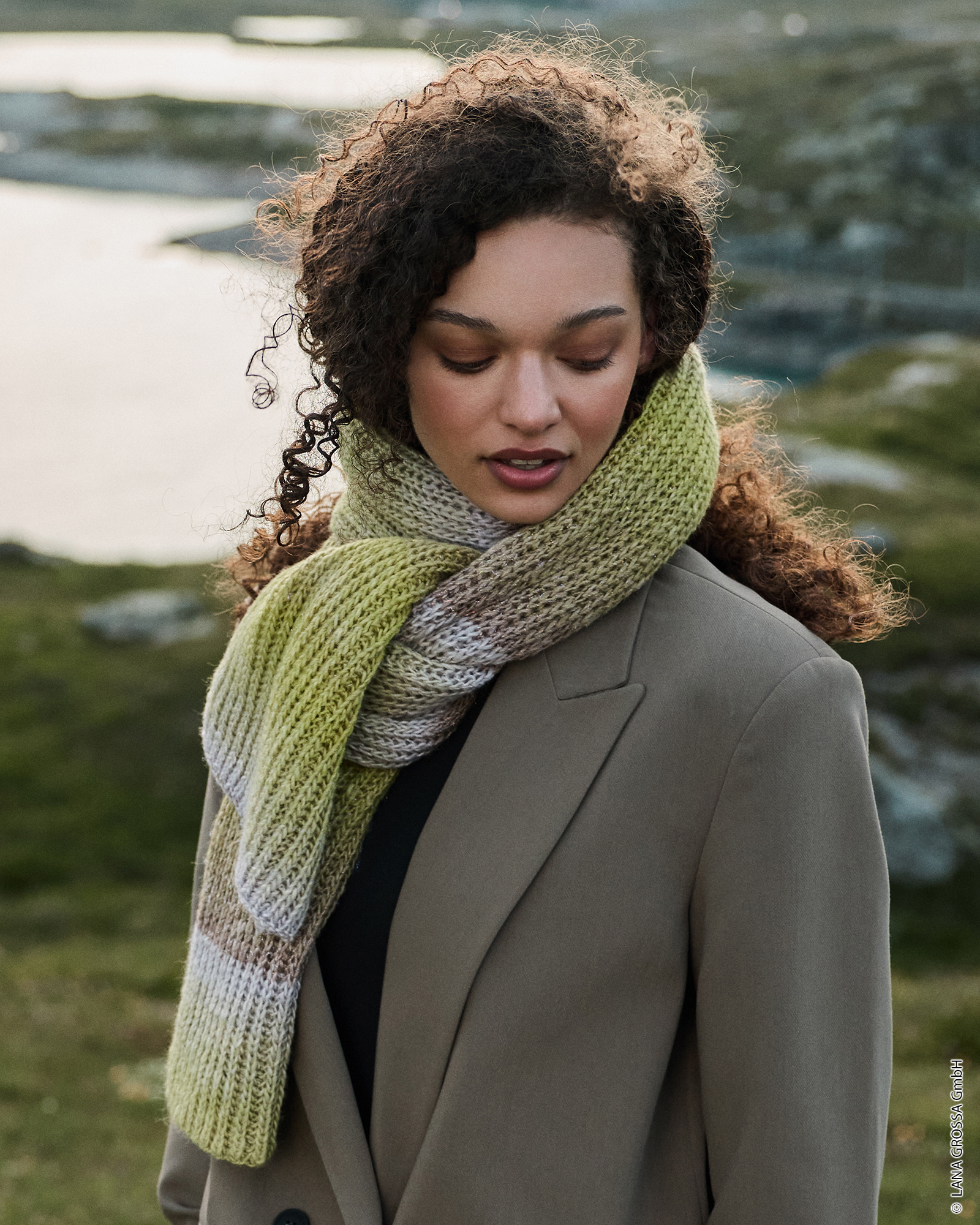 Strickset Patentschal Aus Gomitolo Gala Von Lana Grossa 1 Strickset Patentschal Aus Gomitolo Gala Von Lana Grossa