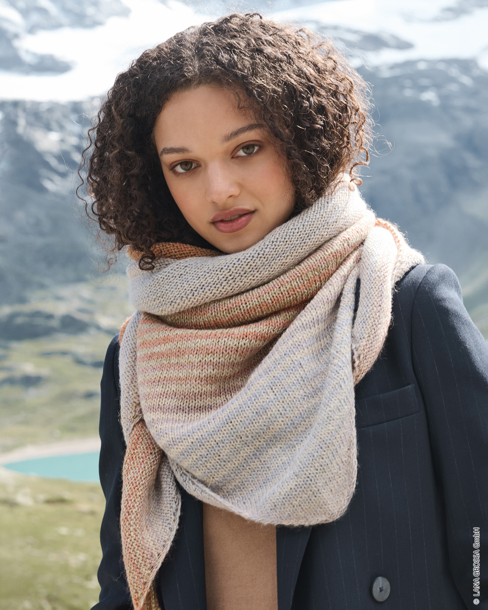 Strickset Dreieckstuch Aus Gomitolo Gala Von Lana Grossa 1 Strickset Dreieckstuch Aus Gomitolo Gala Von Lana Grossa