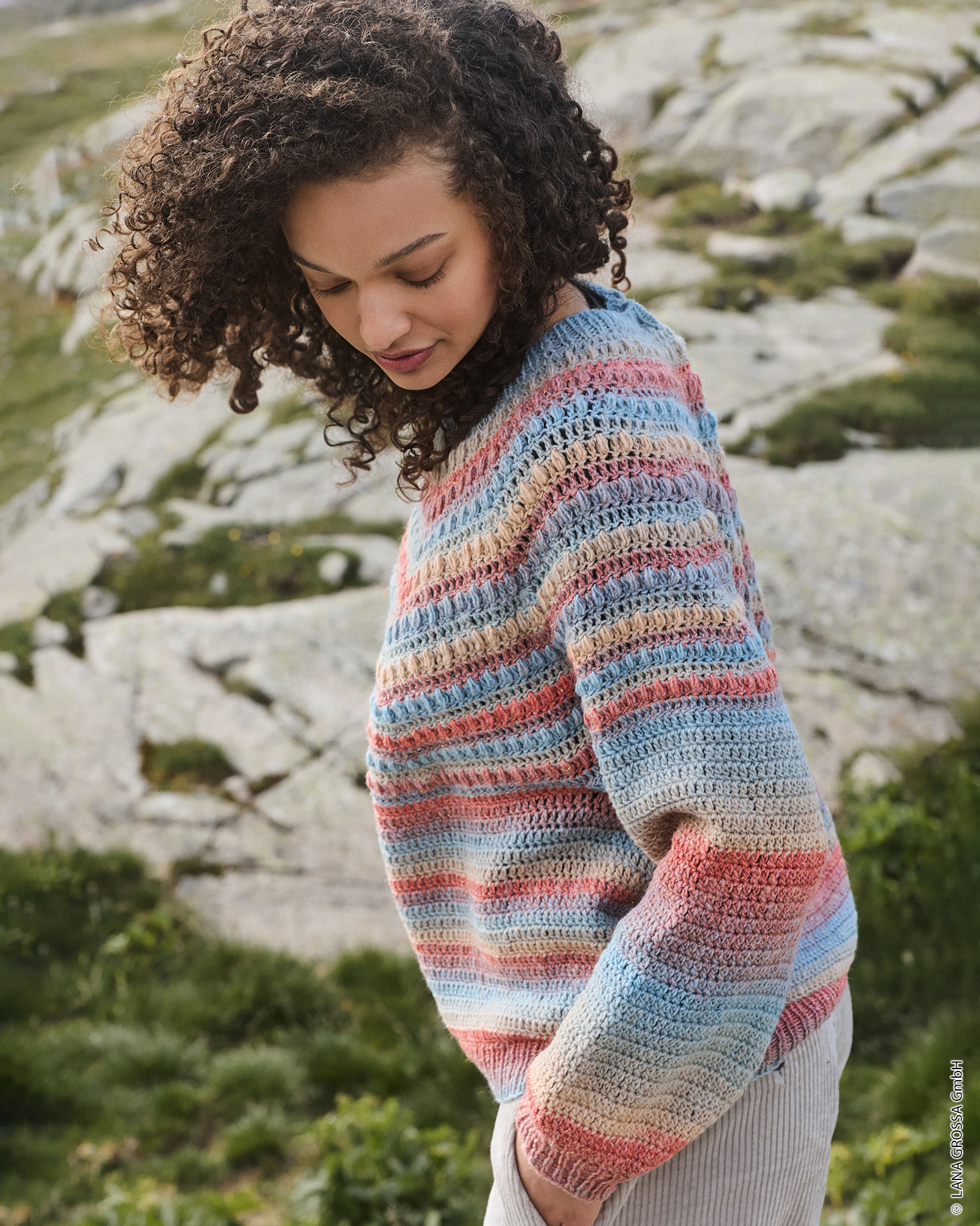 Strickset Pullover Mit Noppenmuster Aus Gomitolo Gala Von Lana Grossa 1 Strickset Pullover Mit Noppenmuster Aus Gomitolo Gala Von Lana Grossa