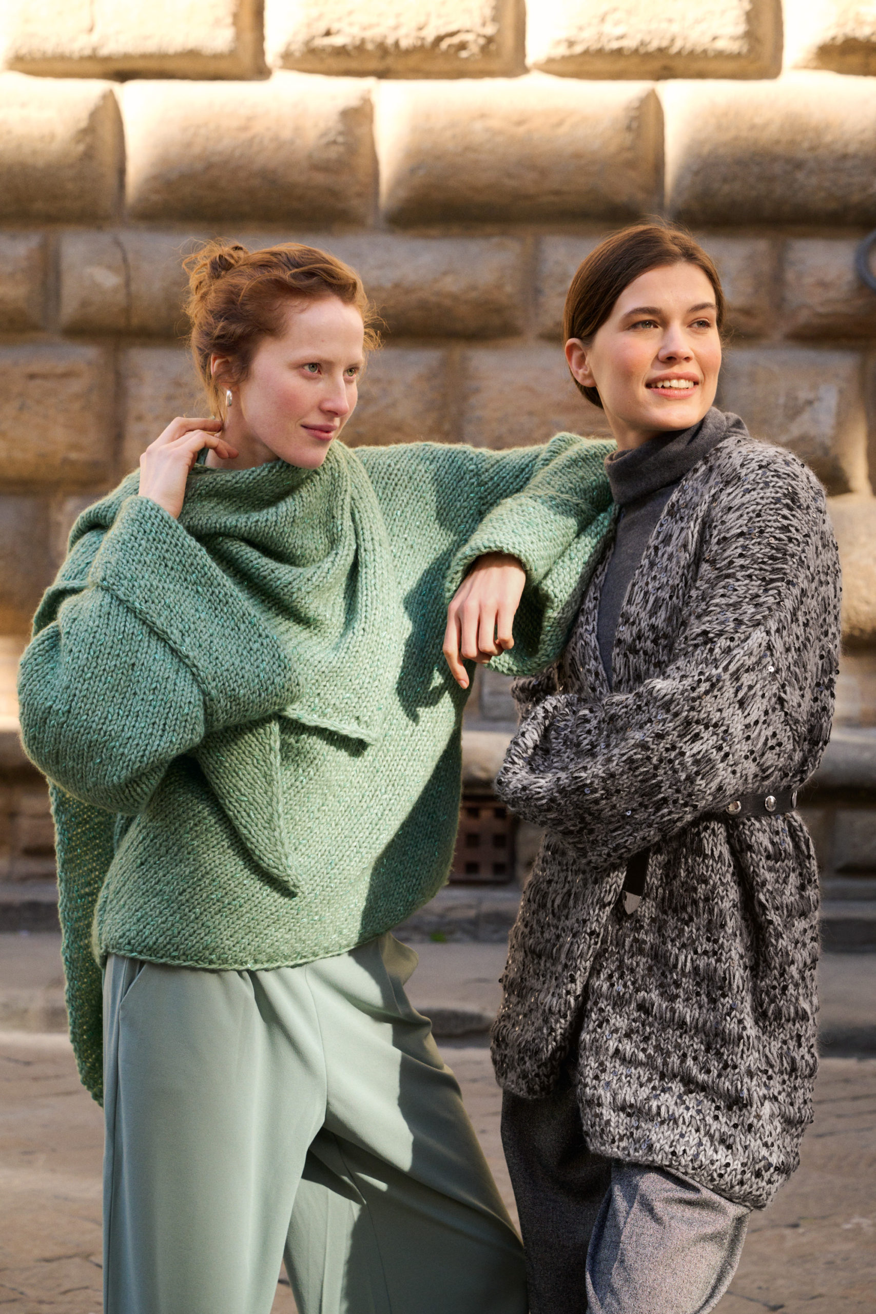 Strickset Jacke Mit Strickgürtel Aus Alta Moda Alpaca, Setasuri Und Cosmo Von Lana Grossa 1 Strickset Jacke Mit Strickgürtel Aus Alta Moda Alpaca, Setasuri Und Cosmo Von Lana Grossa