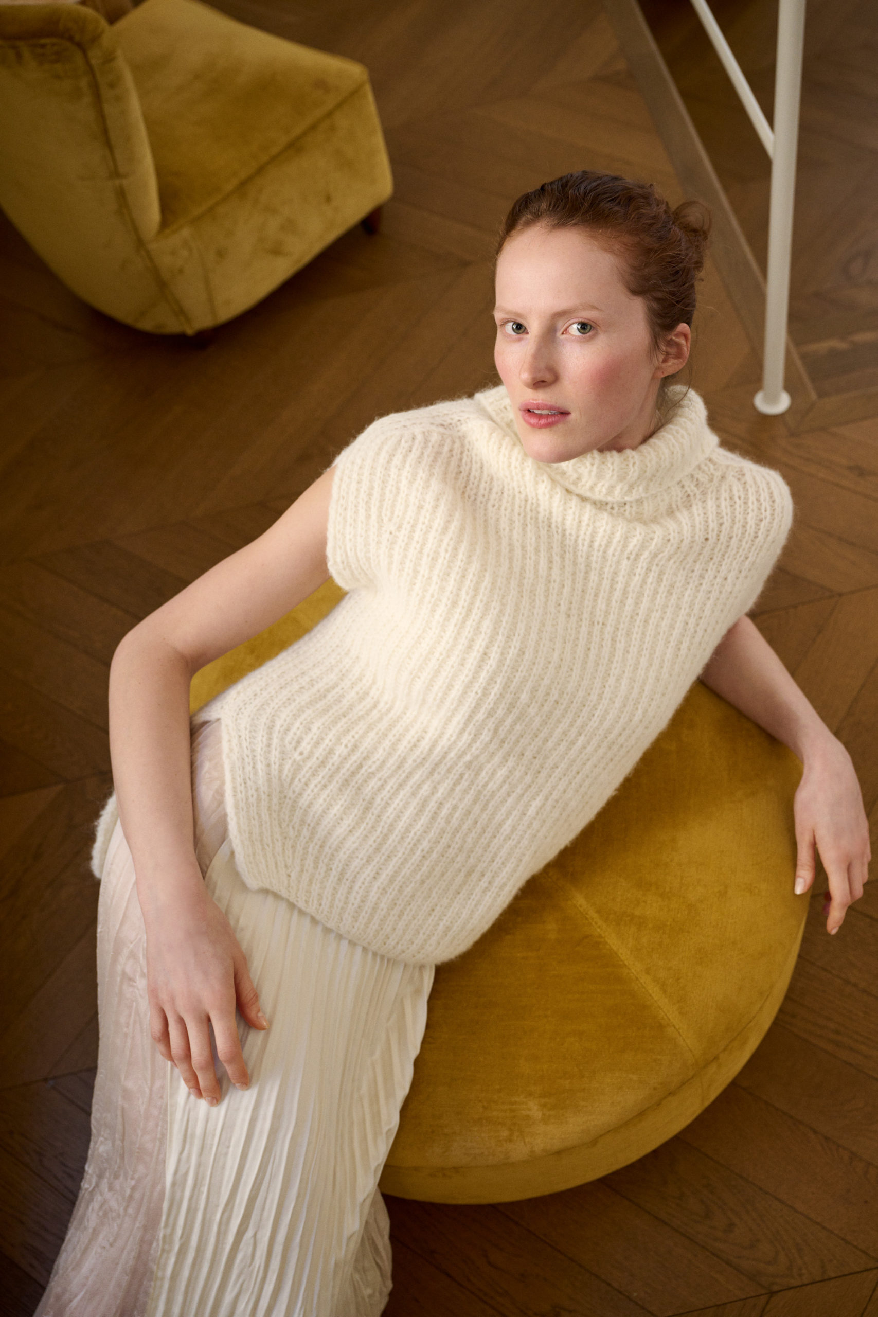 Strickset Halbpatent-Pullunder Aus Nebbia Von Lana Grossa 1 Strickset Halbpatent-Pullunder Aus Nebbia Von Lana Grossa