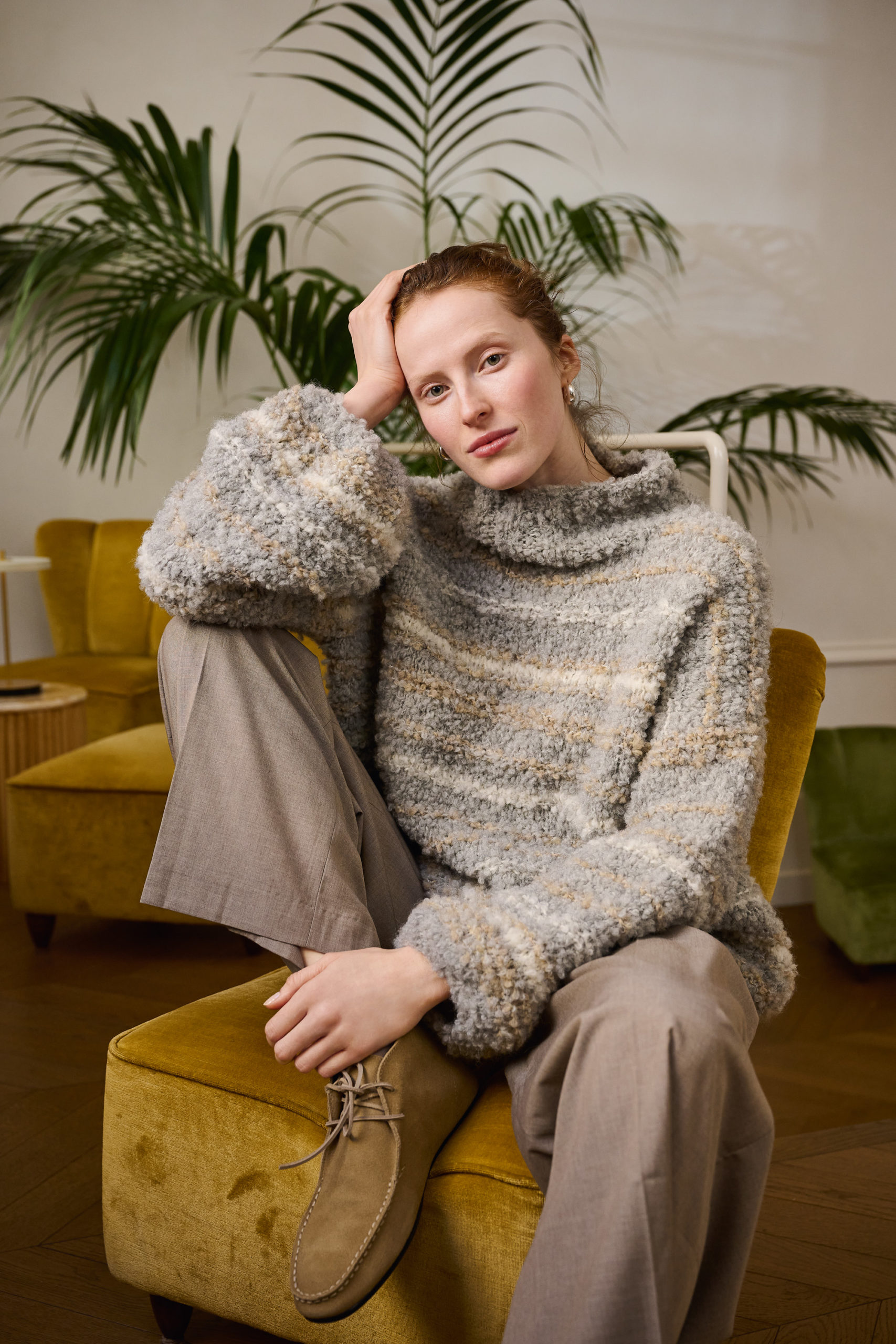 Strickset Streifen-Pullover Aus Orsetto Von Lana Grossa 1 Strickset Streifen-Pullover Aus Orsetto Von Lana Grossa
