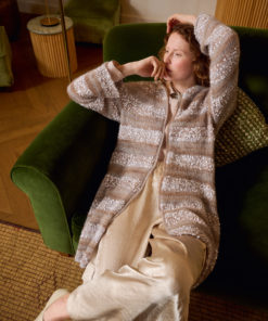 Strickset Lange Jacke aus Superkid Seta und Cosmo von Lana Grossa
