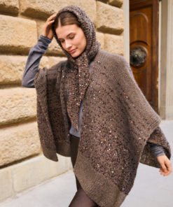 Strickset Poncho aus Superkid Seta und Cosmo von Lana Grossa