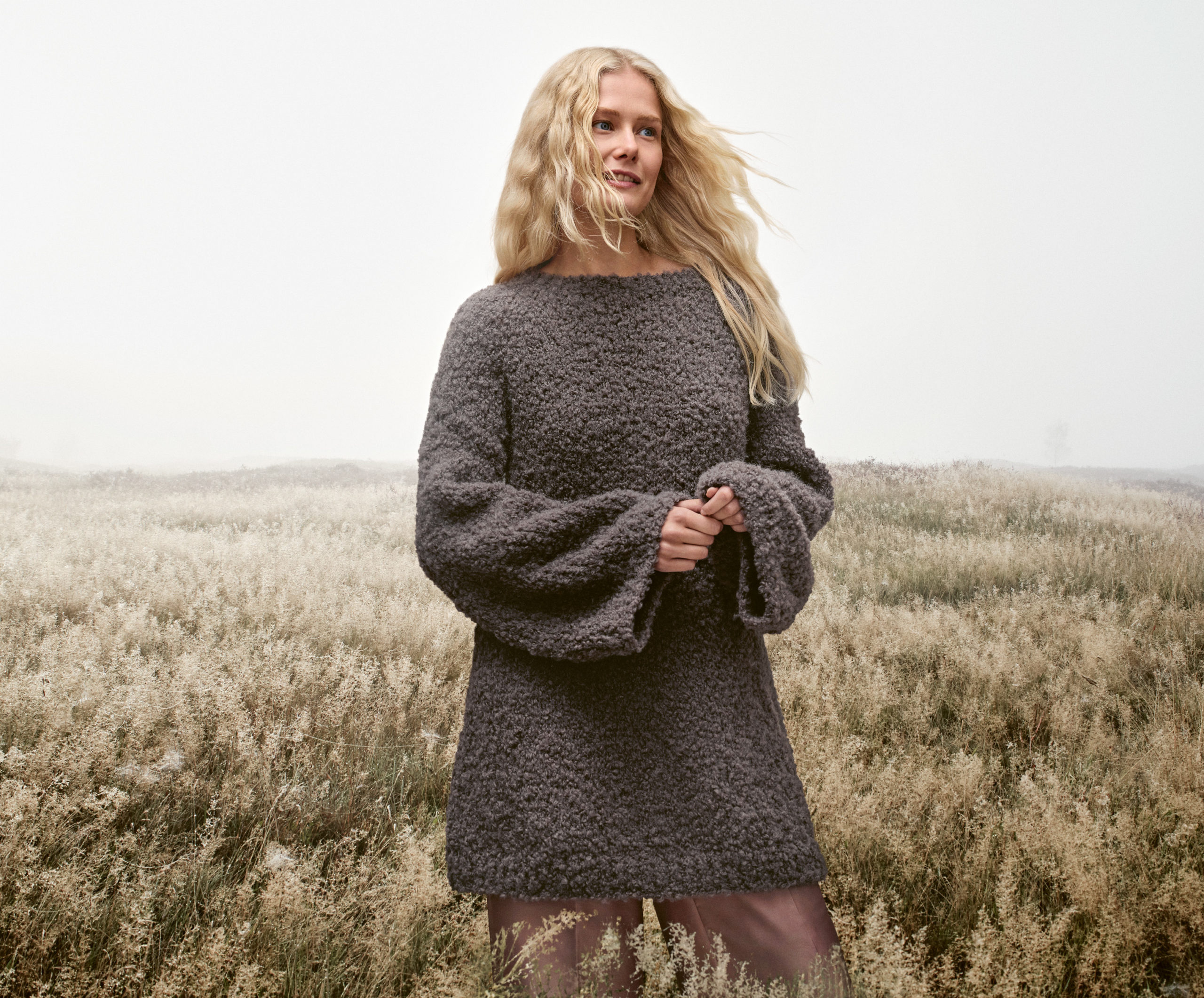 Strickset Pullover Mit Trompetenärmeln Aus Orsetto Von Lana Grossa 1 Strickset Pullover Mit Trompetenärmeln Aus Orsetto Von Lana Grossa