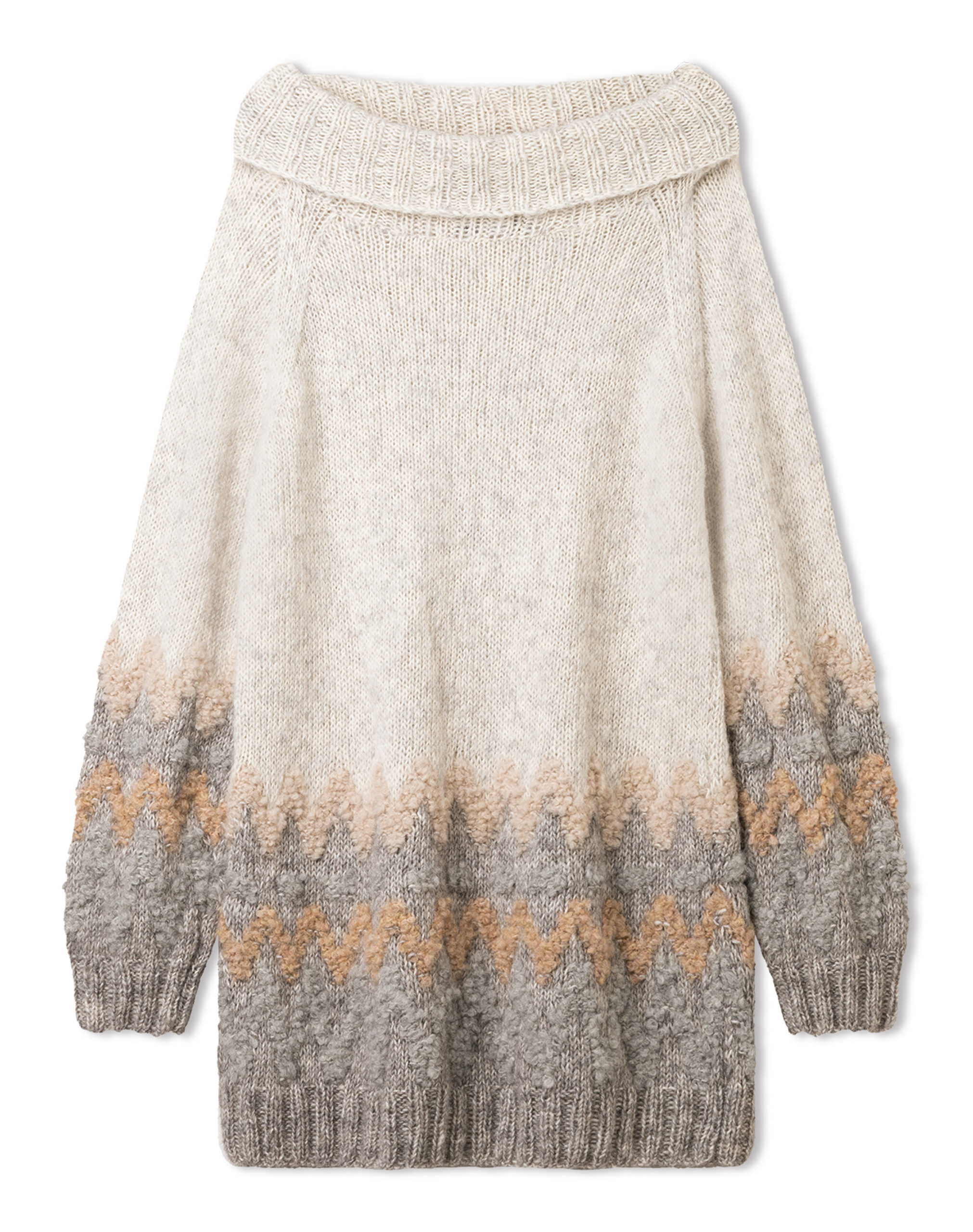 Strickset Raglan-Sweater Aus Natural Alpaca Pelo Und Orsetto Von Lana Grossa 2 Strickset Raglan-Sweater Aus Natural Alpaca Pelo Und Orsetto Von Lana Grossa – Bild 2