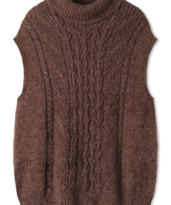 Strickset Zopf-Slipover Aus Ecopuno Und Natural Superkid Tweed Von Lana Grossa 4 Strickset Zopf-Slipover Aus Ecopuno Und Natural Superkid Tweed Von Lana Grossa – Bild 2