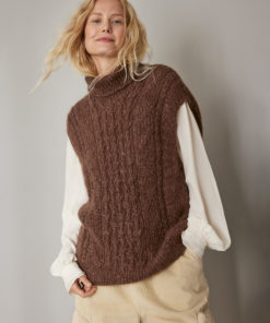 Strickset Zopf-Slipover Aus Ecopuno Und Natural Superkid Tweed Von Lana Grossa 5 Strickset Zopf-Slipover Aus Ecopuno Und Natural Superkid Tweed Von Lana Grossa – Bild 3