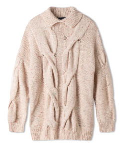 Strickset Long-Sweater Aus Ecopuno Und Natural Superkid Tweed Von Lana Grossa 4 Strickset Long-Sweater Aus Ecopuno Und Natural Superkid Tweed Von Lana Grossa – Bild 2
