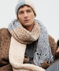 Strickset Schal Mit Blockstreifen Aus Nebbia Von Lana Grossa 4 Strickset Schal Mit Blockstreifen Aus Nebbia Von Lana Grossa – Bild 2