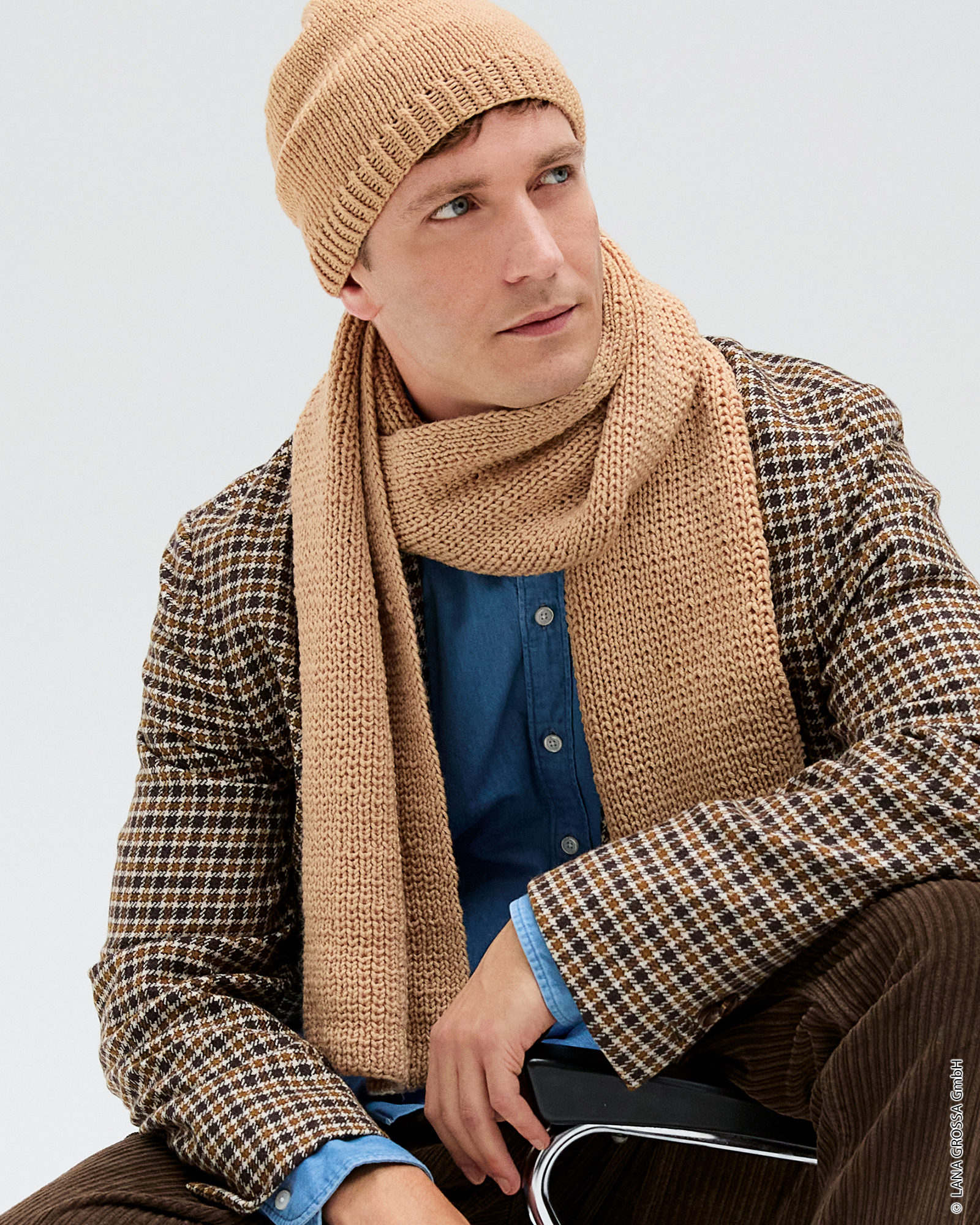 Strickset Schal Aus Cool Wool Big Mélange Von Lana Grossa 1 Strickset Schal Aus Cool Wool Big Mélange Von Lana Grossa