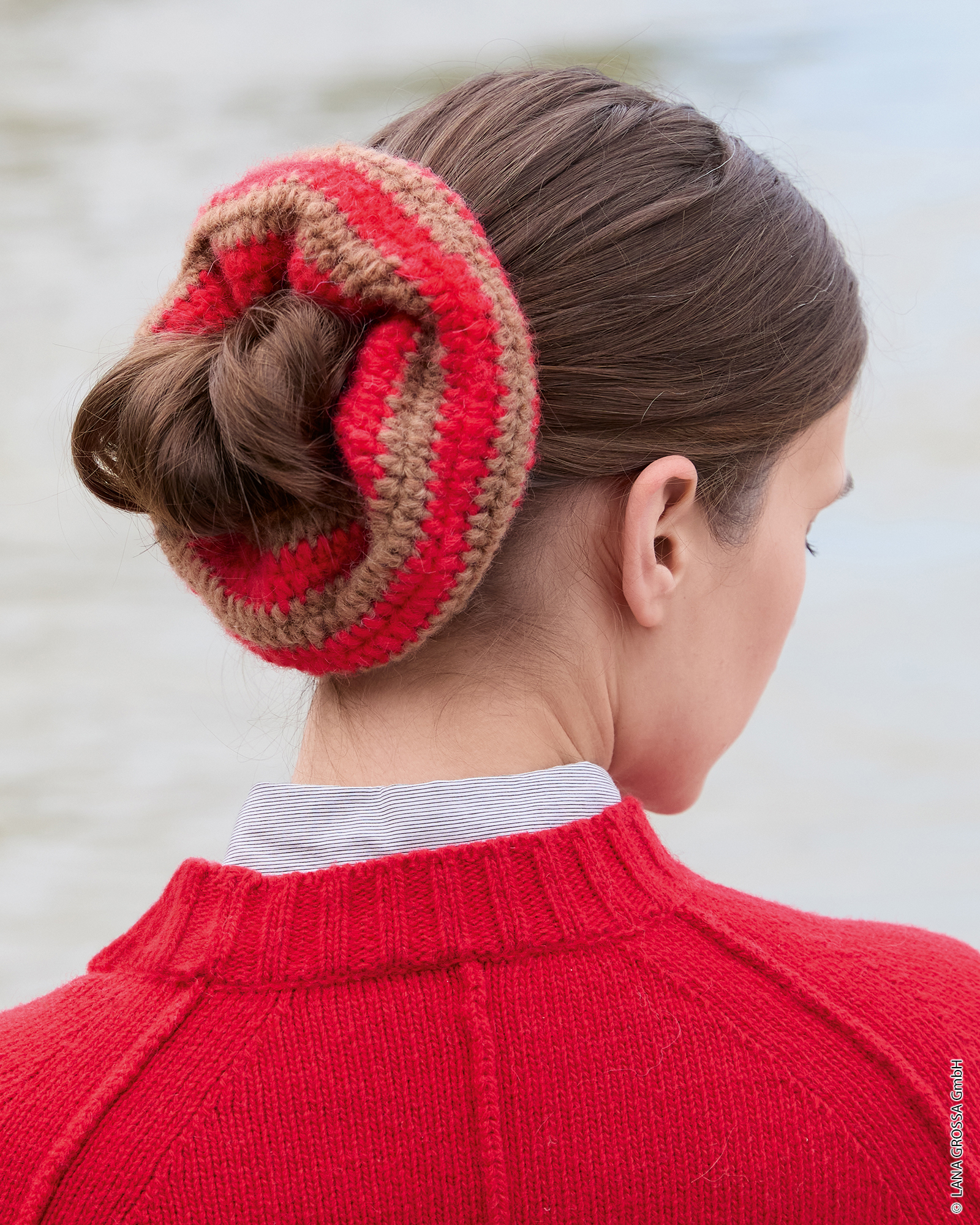 Strickset Scrunchie Aus Nebbia Von Lana Grossa 1 Strickset Scrunchie Aus Nebbia Von Lana Grossa