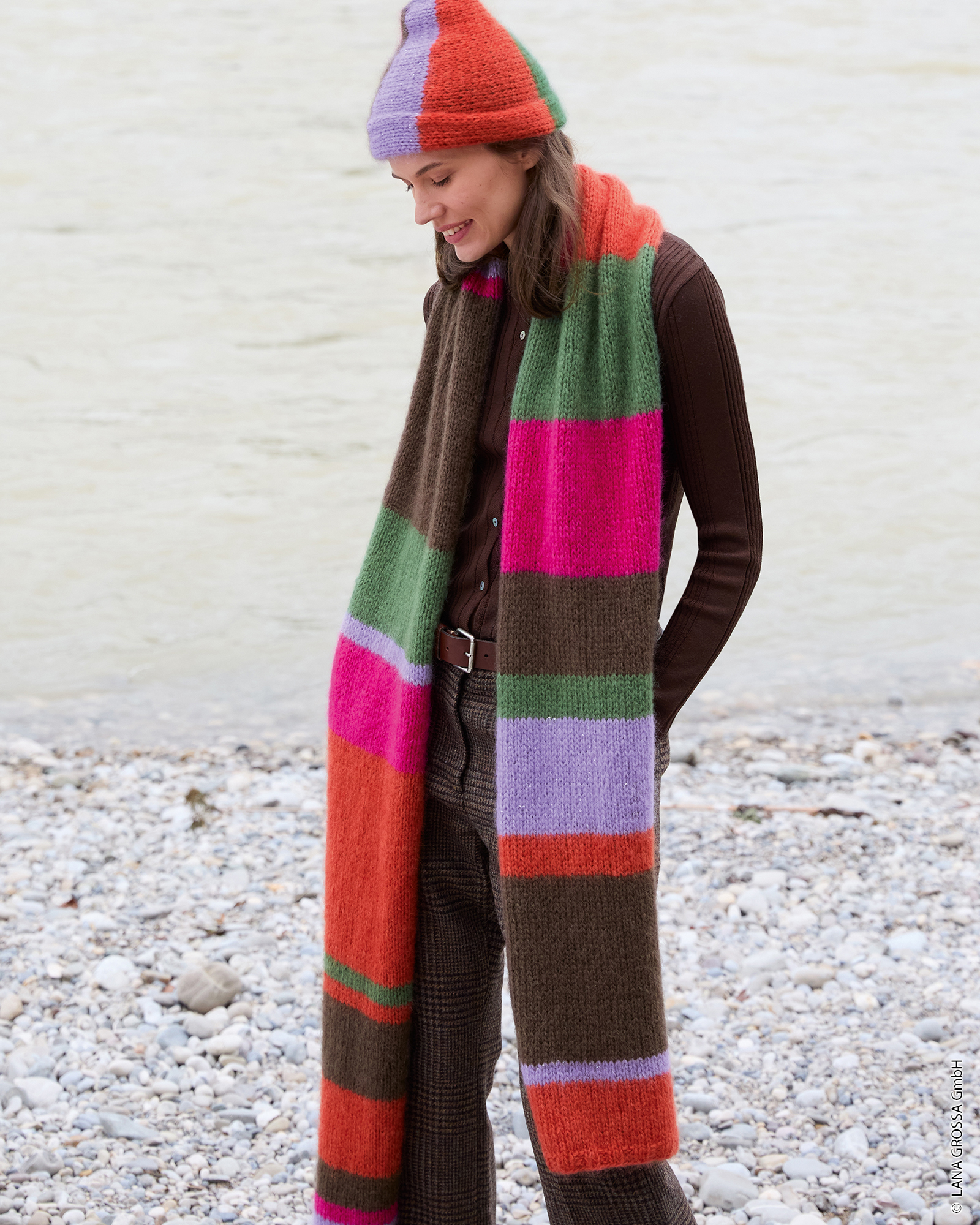 Strickset Schal Mit Blockstreifen Aus Mohair Di Gio Und Glamour Von Lana Grossa 1 Strickset Schal Mit Blockstreifen Aus Mohair Di Gio Und Glamour Von Lana Grossa