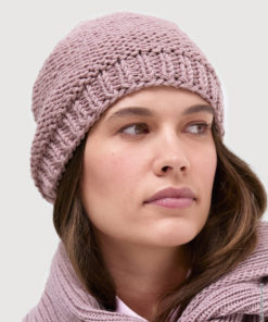Strickset Mütze Glatt Links aus Cool Wool Big Mélange von Lana Grossa