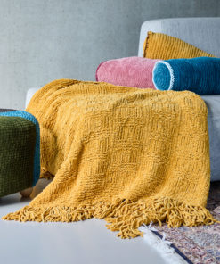 Strickset Decke Im Rechts-linksstrukturmuster aus The Look von Lana Grossa