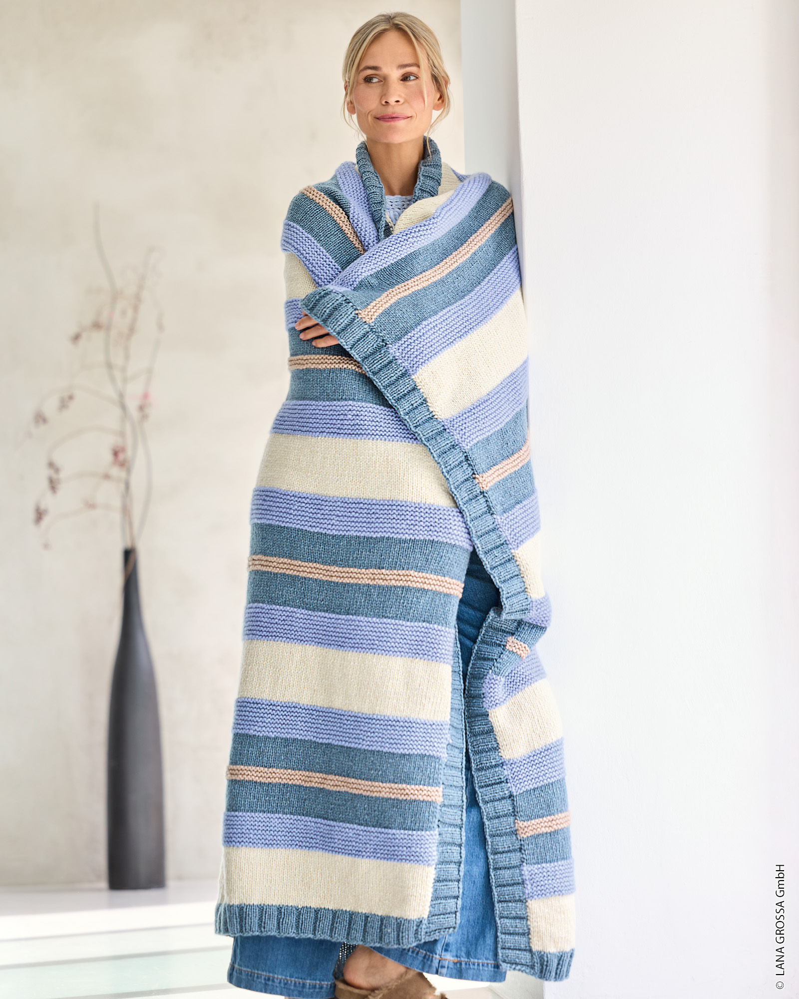 Strickset Decke Glatt Rechts Und Kraus Rechts Aus Alta Moda Cashmere 16 Von Lana Grossa 1 Strickset Decke Glatt Rechts Und Kraus Rechts Aus Alta Moda Cashmere 16 Von Lana Grossa